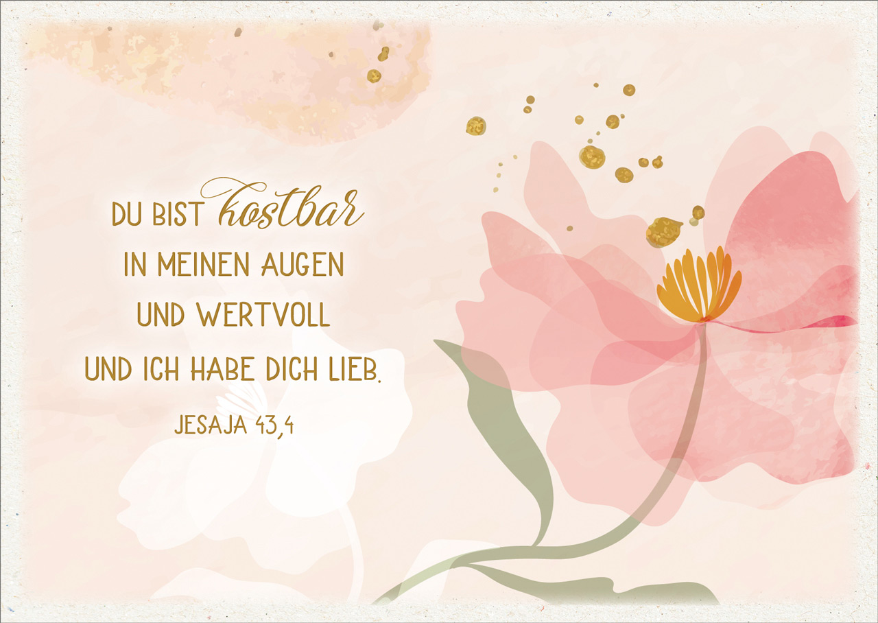 Postkarte "Du bist kostbar in meinen Augen"