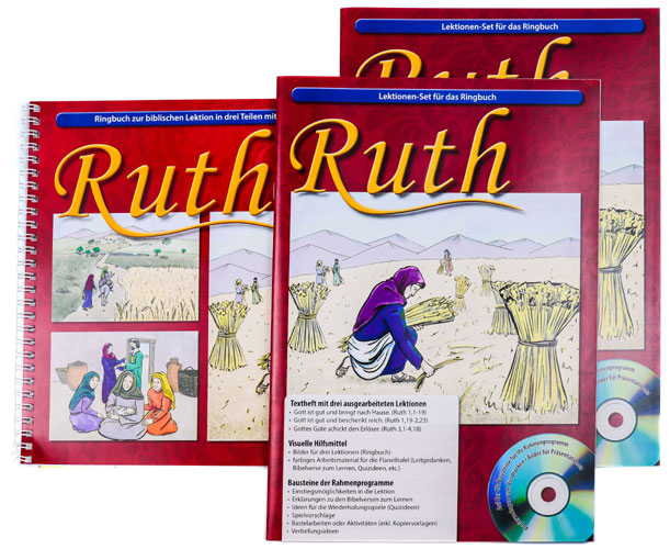 Ruth Textheft / Arbeitsmaterial / Ringbuch mit 18 Bildern inkl. CD-ROM mit Text und Vorlagen