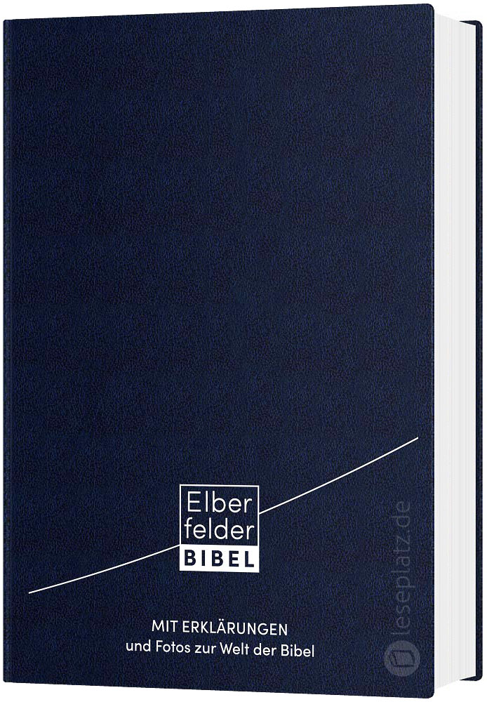 Elberfelder Bibel 2006 mit Erklärungen - Ledereinband blau