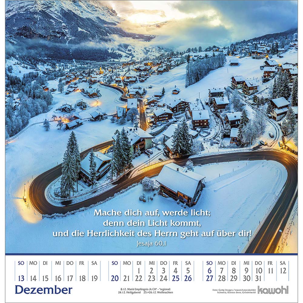 Glanz der Berge 2026 - Wandkalender