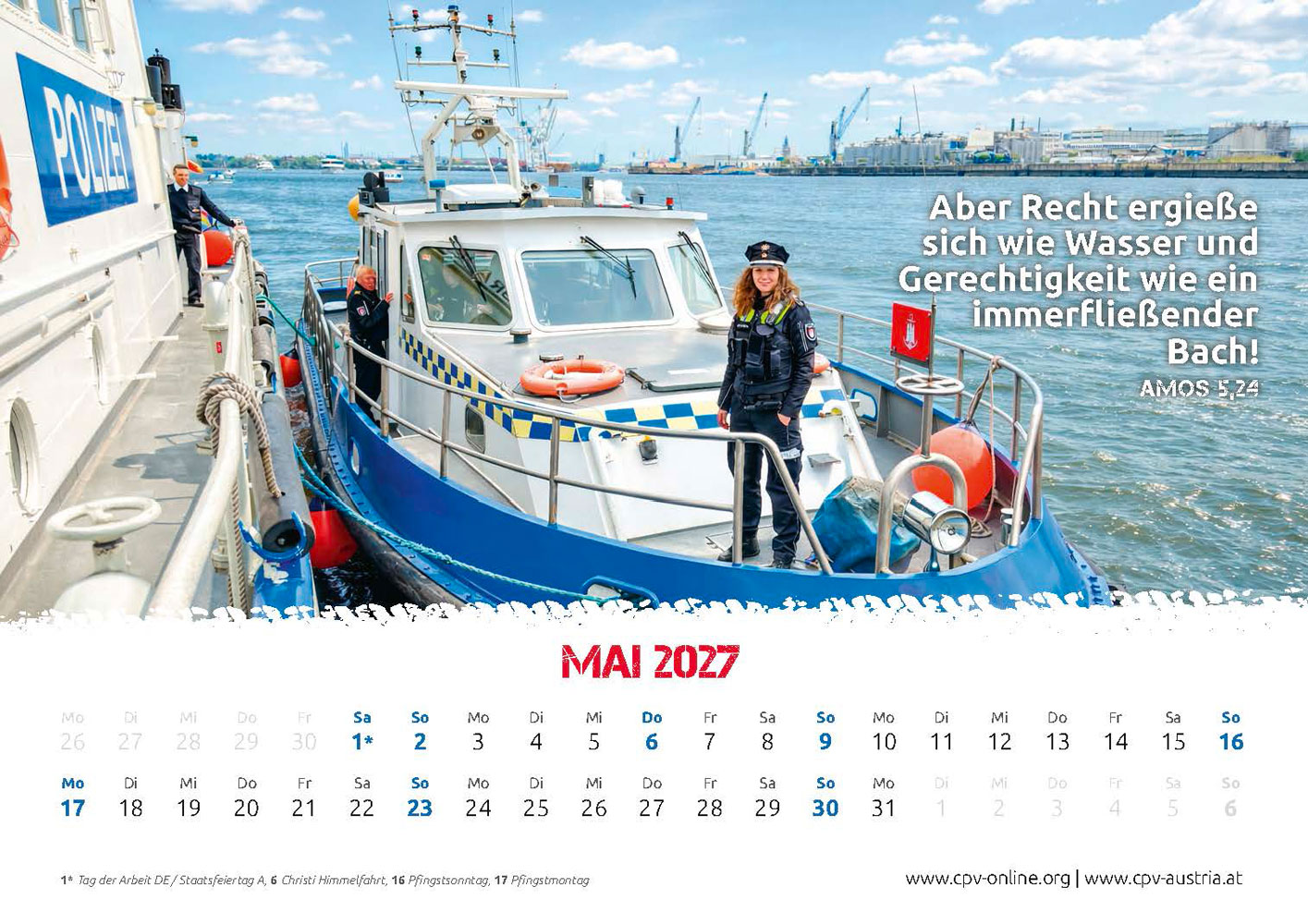 Mit Gott bei der Polizei 2027 - Wandkalender