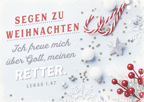 15-9389W Postkarte - Segen zu Weihnachten (Retter)