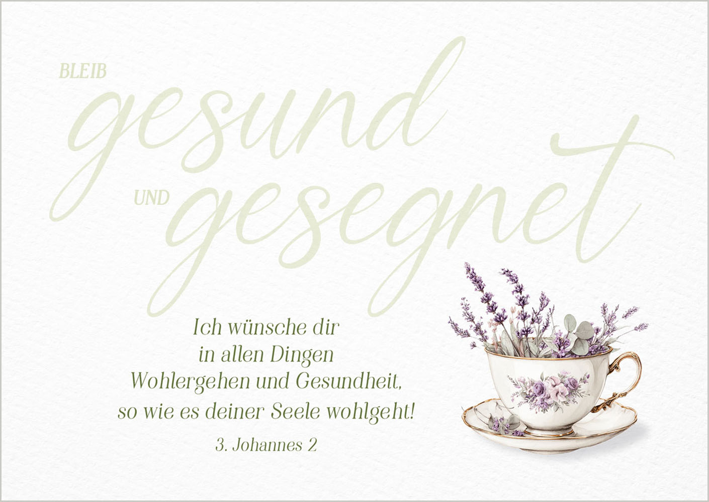 Postkarte "Bleib gesund und gesegnet"