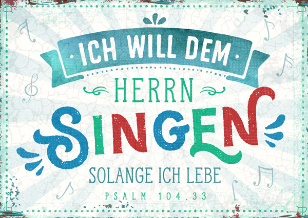 Postkarte  "Dem Herrn singen"