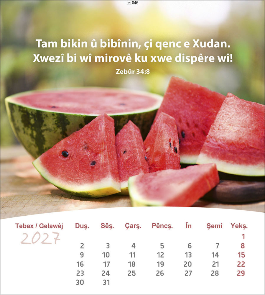 Leben für Dich 2027 - Verteilkalender (Kurdisch-Kumandschi)