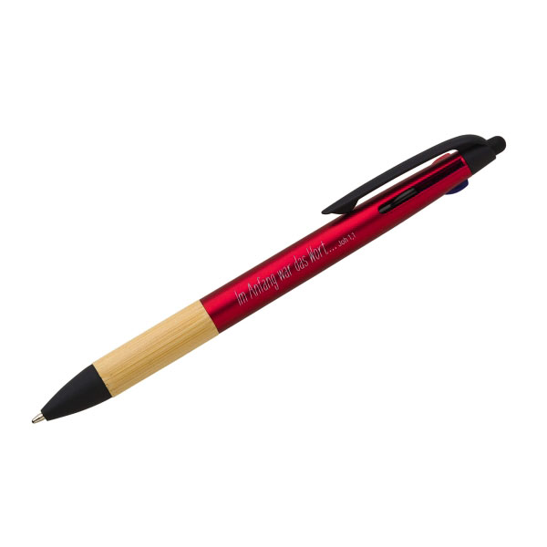 Kugelschreiber "3 Farben" (Rot)