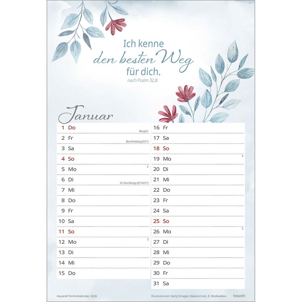 Wohlfühlen in deiner Nähe 2026 - Wandkalender