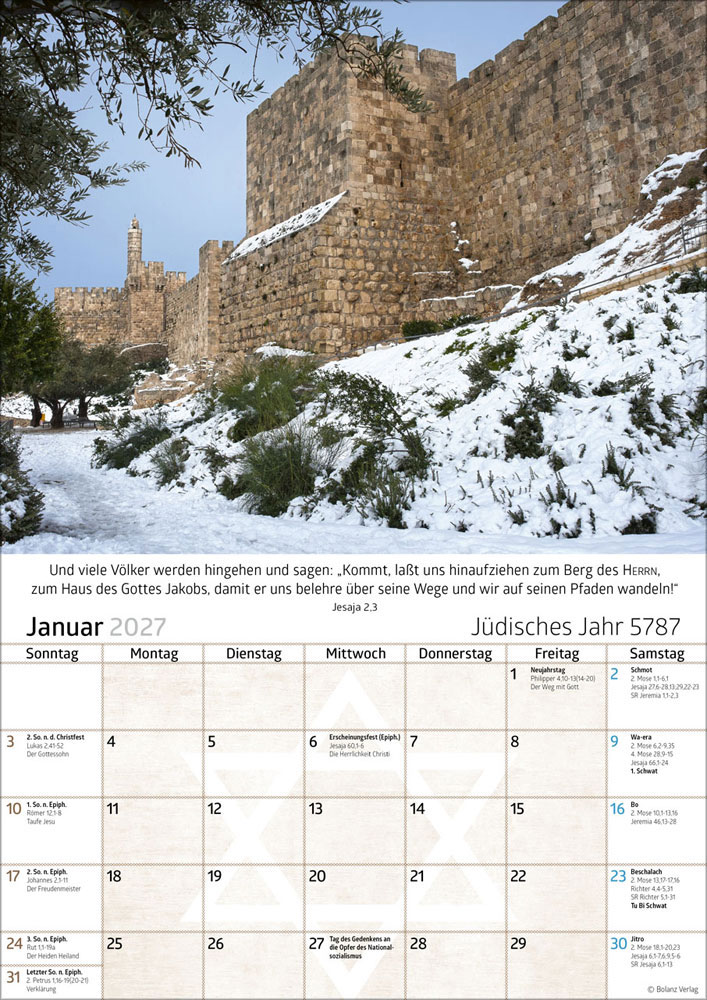 Israel 2027 - Posterkalender