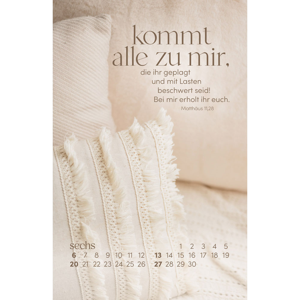 Sein Wort. Dein Fels. 2027 - Postkartenkalender mit Holzaufsteller