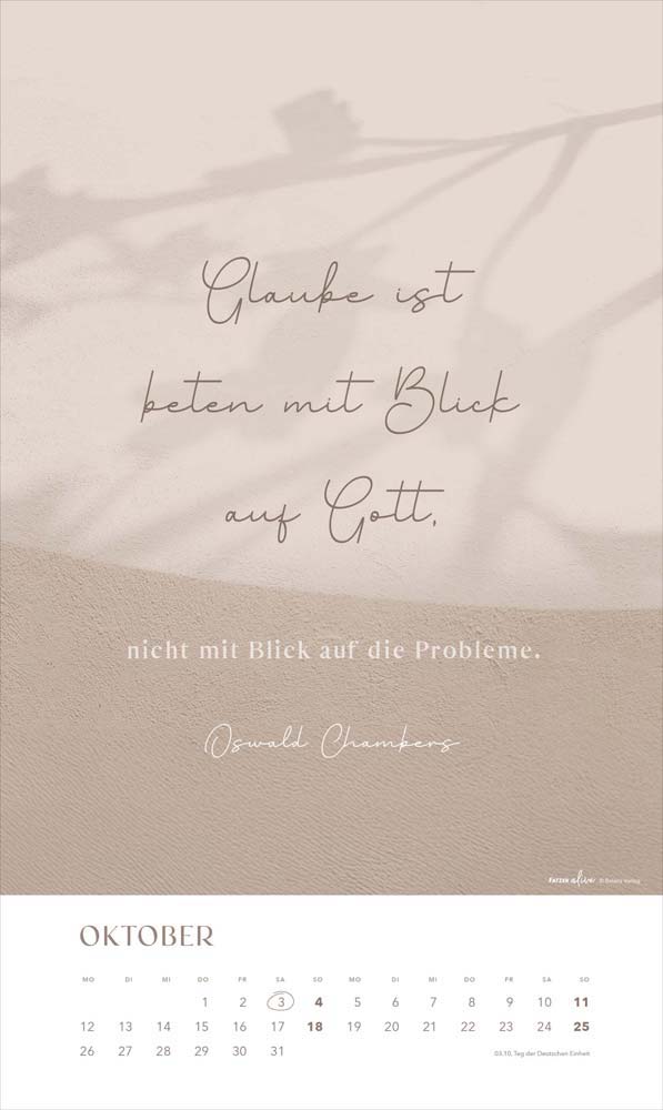 Glaube im Alltag 2026 - Posterkalender
