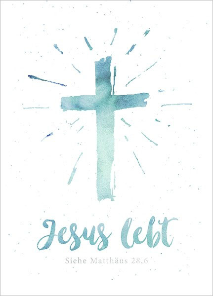 Postkarte - Big Blessing "Jesus lebt (Kreuz)"