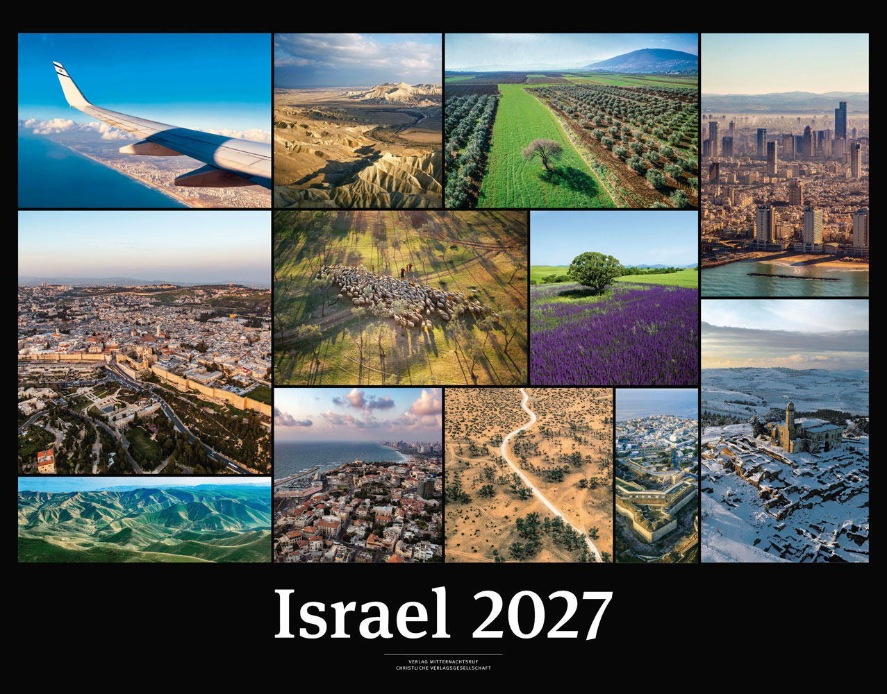 Israel 2027 - Wandkalender (Schwarz)