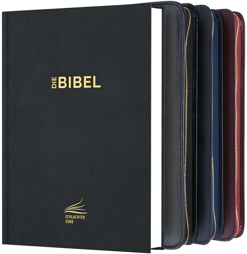 Schlachter 2000 Standardausgabe mit Echtleder-Bibelhülle
