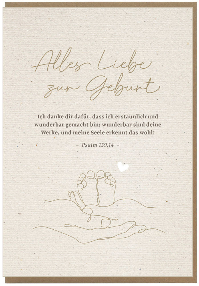 Faltkarte "Alles Liebe zur Geburt"