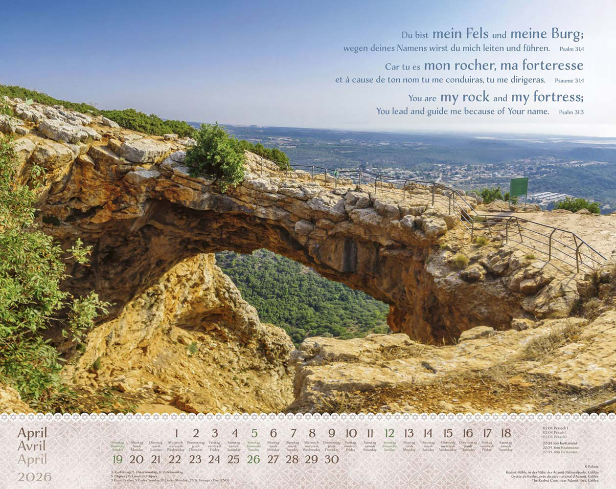 Israel Shalom 2026 - Wandkalender Israel Shalom 2026 - Wandkalender