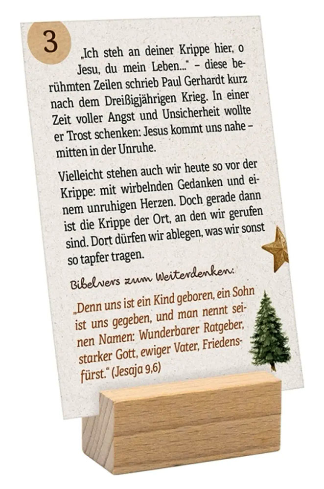 24 Herzenswege zur Krippe mit Psalm 139 - Adventskalender