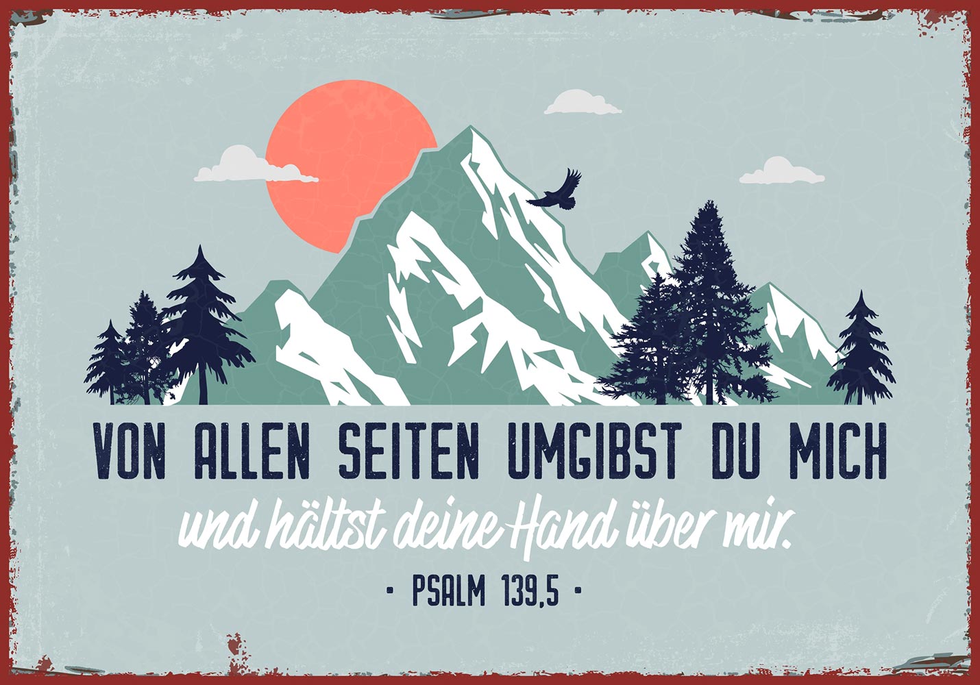 Metallschild "Von allen Seiten" - klein
