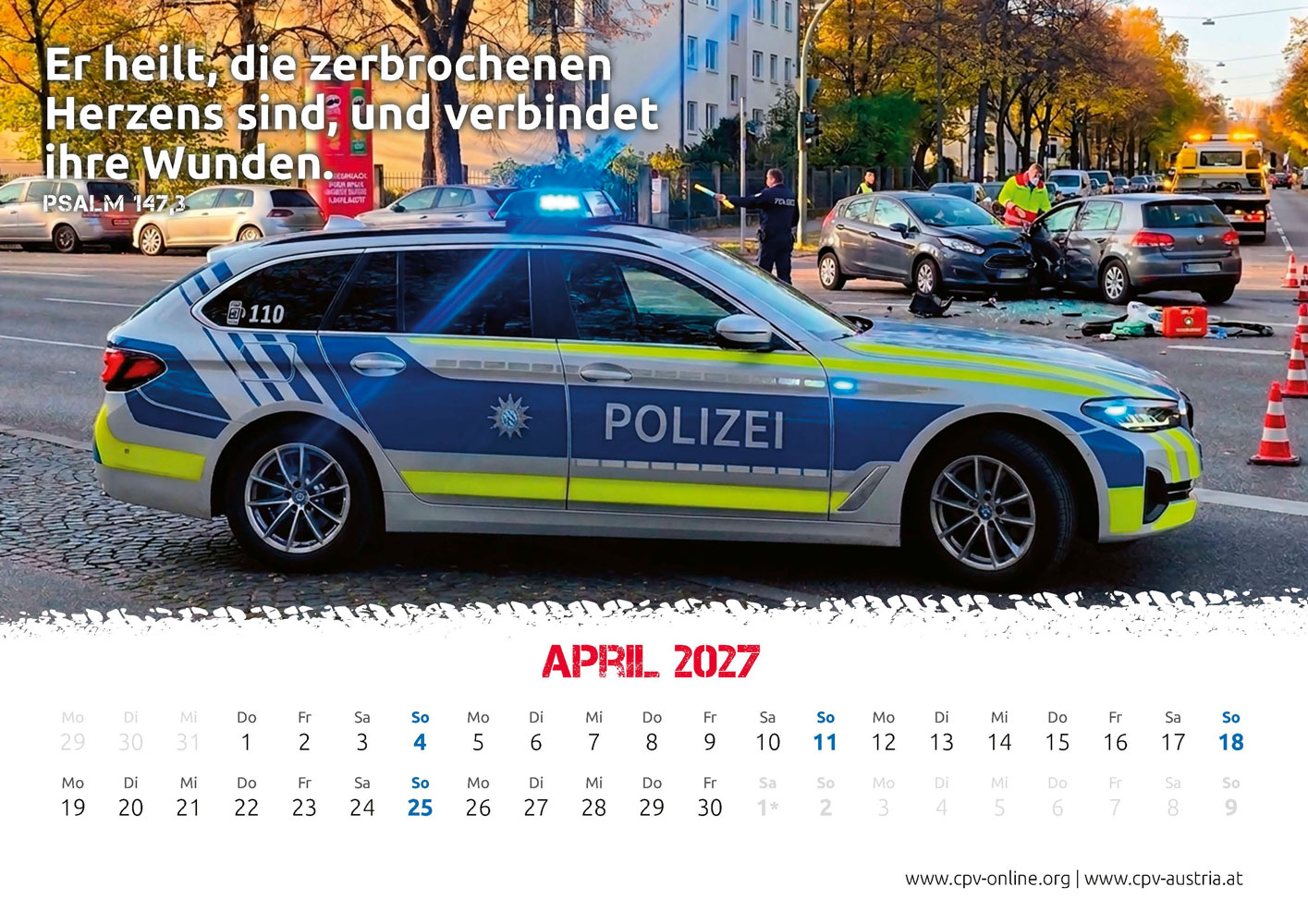 Mit Gott bei der Polizei 2027 - Wandkalender