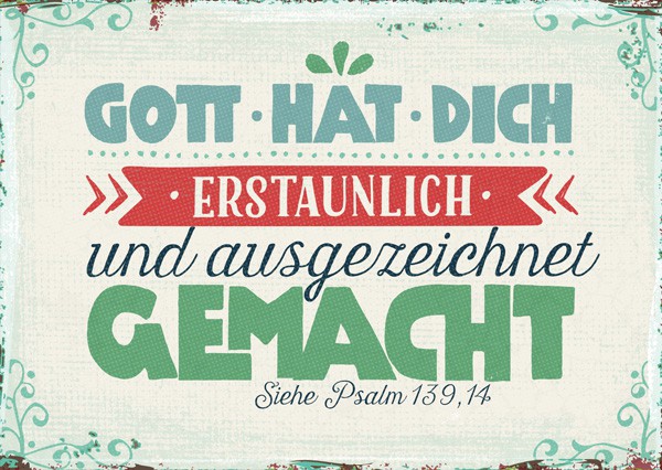 15-1255 Postkarte "Erstaunlich und ausgezeichnet"