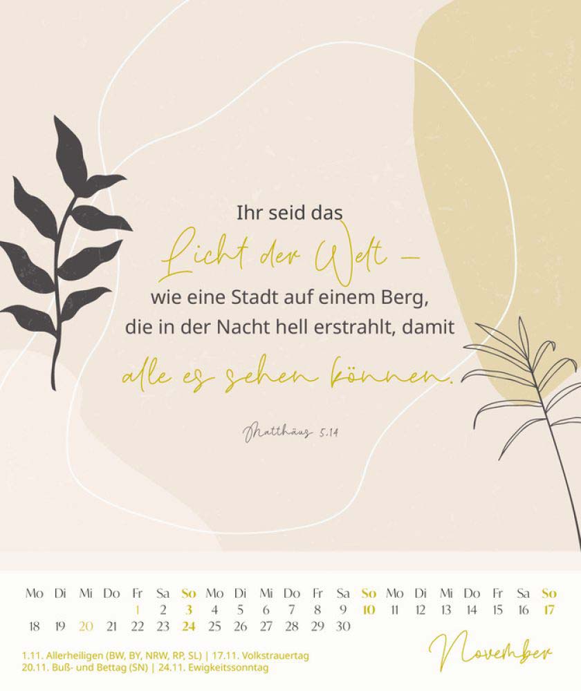 Verheißungen für dich 2024 - Postkartenkalender 