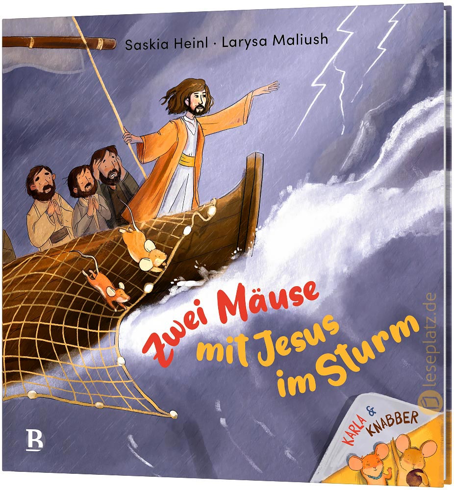 Zwei Mäuse mit Jesus im Sturm
