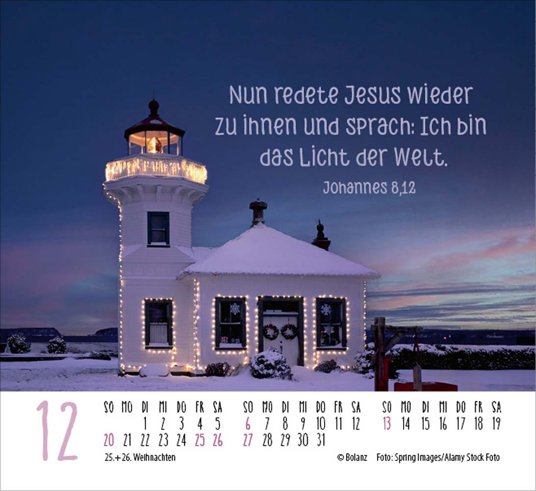Licht der Welt 2026 - Minikalender