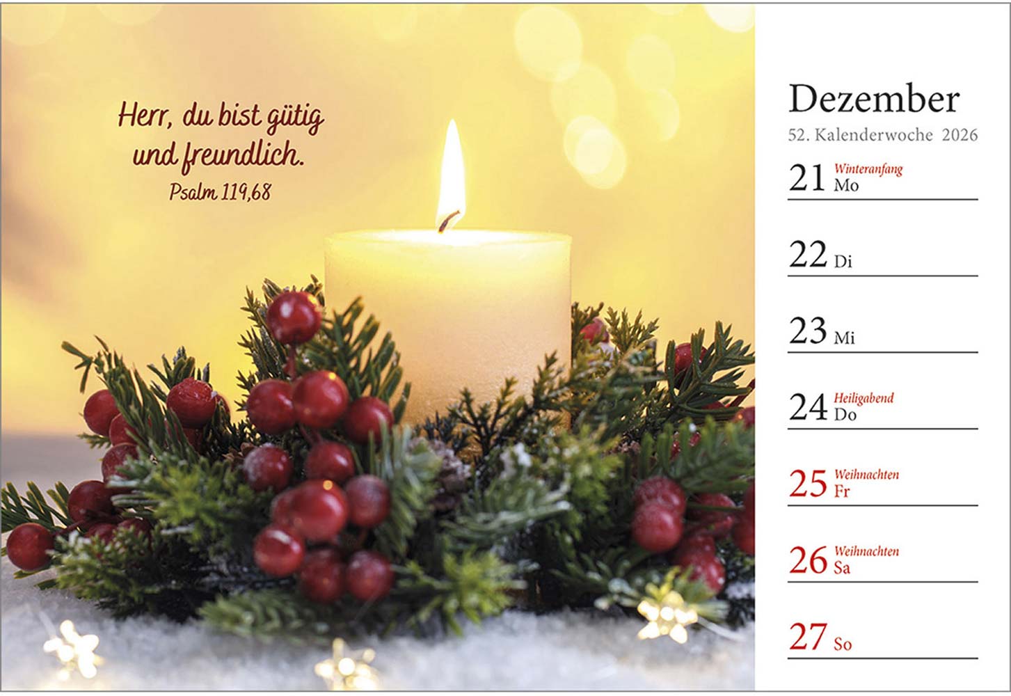 In deine Hand stell ich den Tag 2026