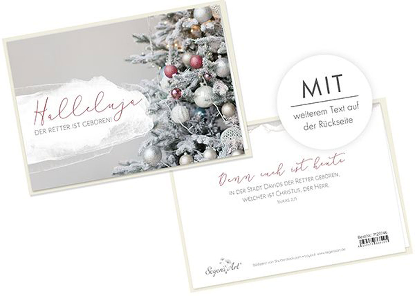 Faltkarte - "Halleluja, der Retter ist geboren"