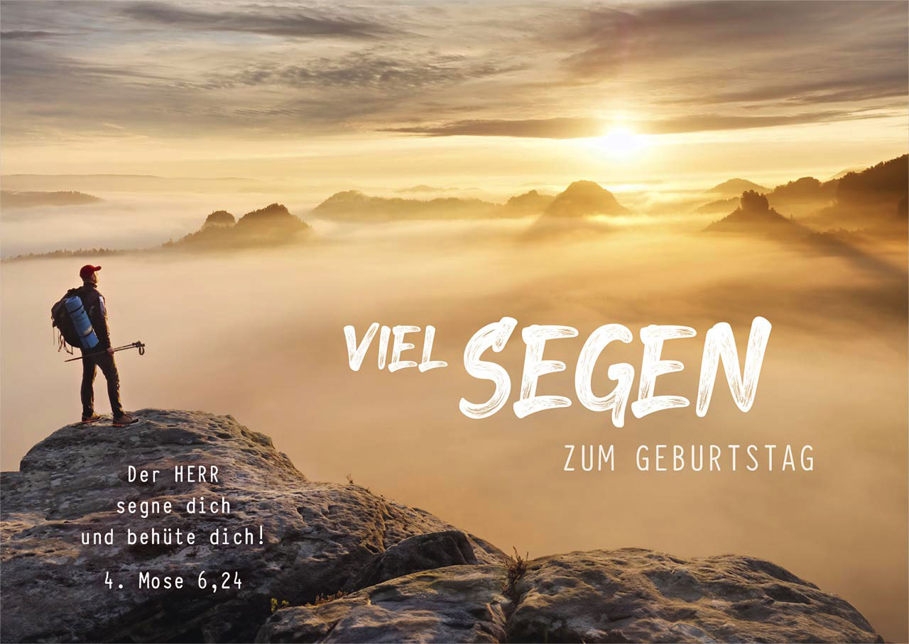 Postkarte "Viel Segen zum Geburtstag"