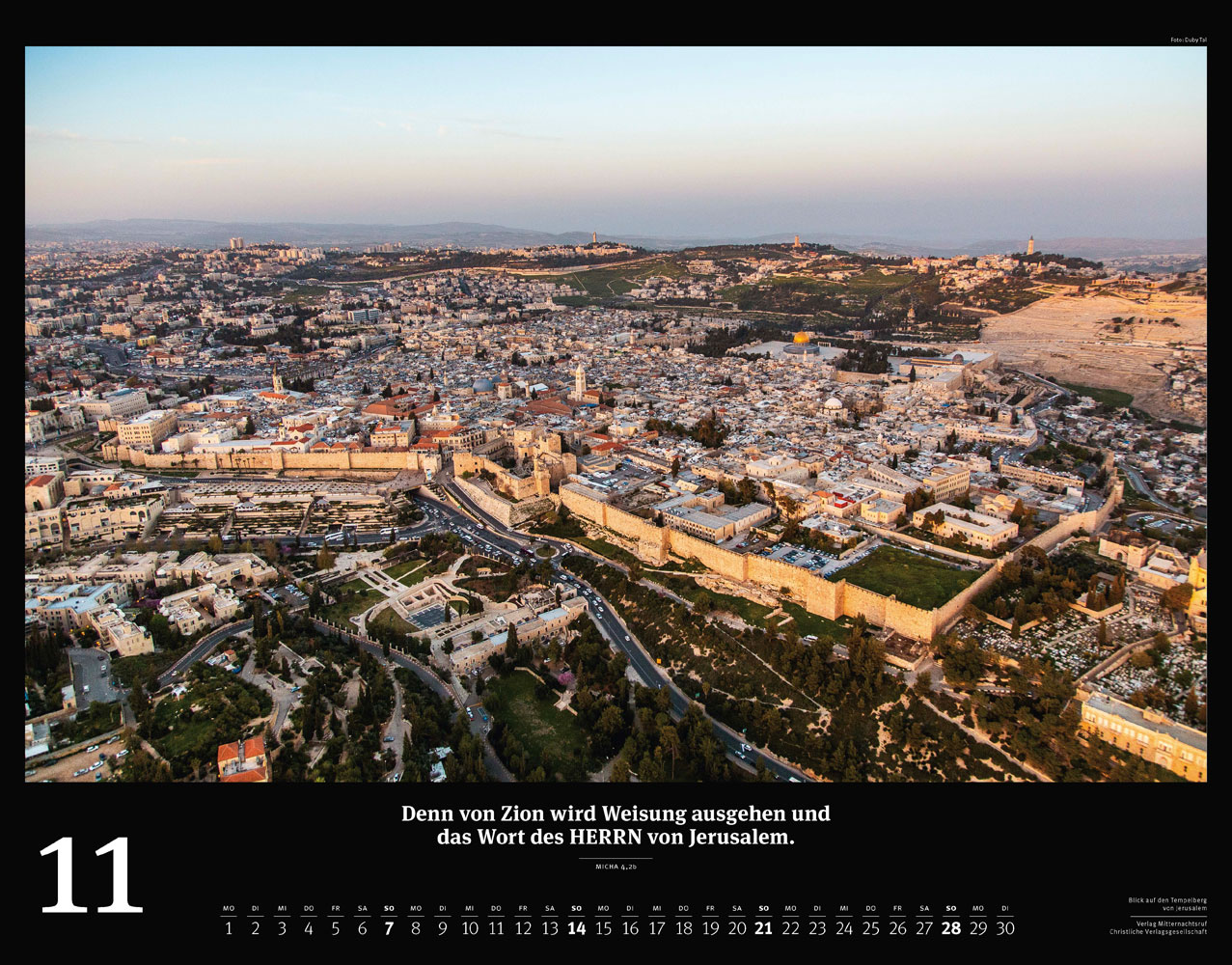 Israel 2027 - Wandkalender (Schwarz)