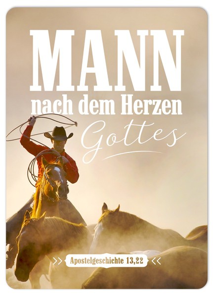 Postkarte  "Mann nach dem Herzen Gottes"