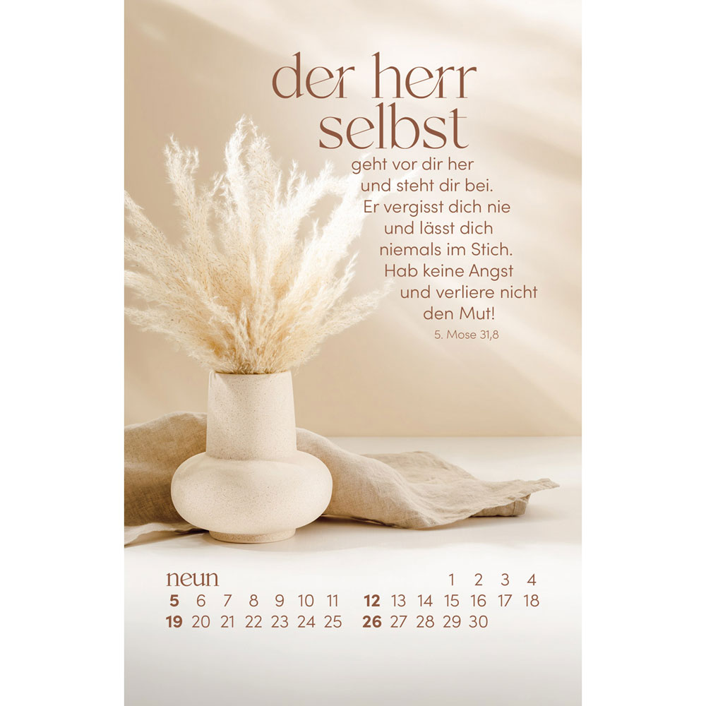 Sein Wort. Dein Fels. 2027 - Postkartenkalender mit Holzaufsteller