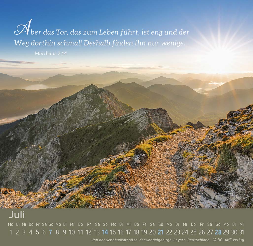 Weg - Licht - Leben 2024 - Tischkalender Weg - Licht - Leben 2024 - Tischkalender