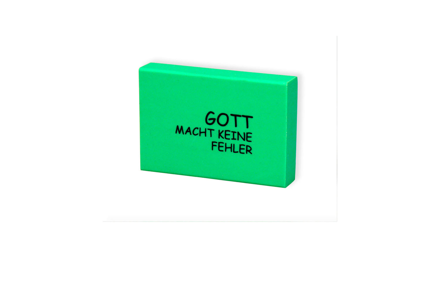 Radiergummi - Neon "Gott macht keine Fehler"