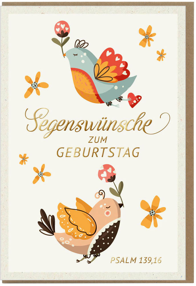 Faltkarte "Segenswünsche zum Geburtstag"