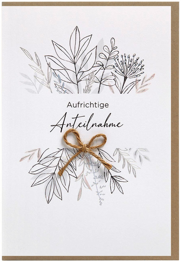 Faltkarte "Aufrichtige Anteilnahme" Faltkarte "Aufrichtige Anteilnahme"
