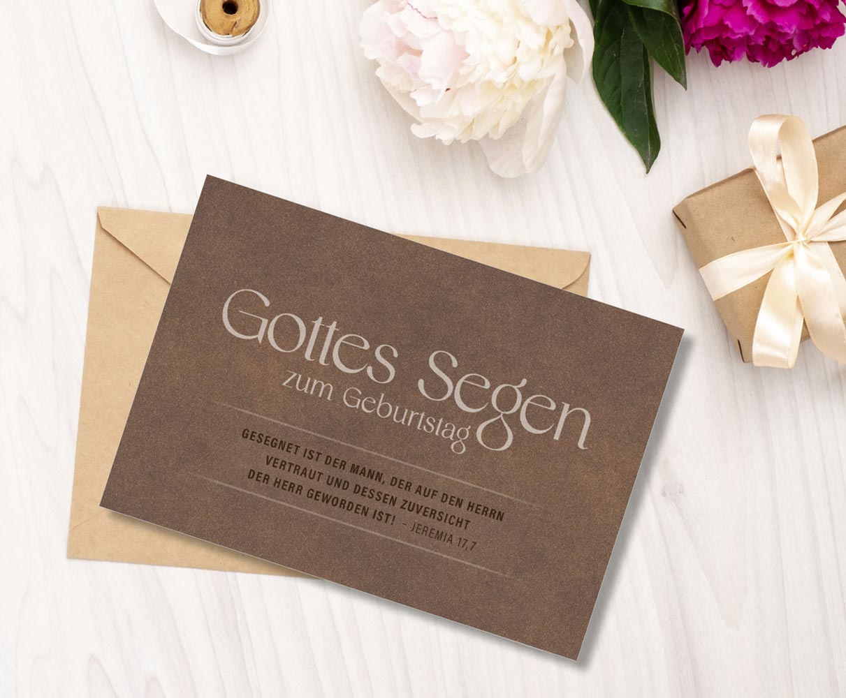 Faltkarte "Gottes Segen zum Geburtstag"