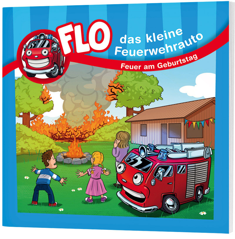 Flo, das kleine Feuerwehrauto - Mini-Buch "Feuer am Geburtstag"