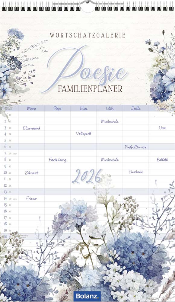 Wortschatzgalerie Poesie 2026 - Familienplaner