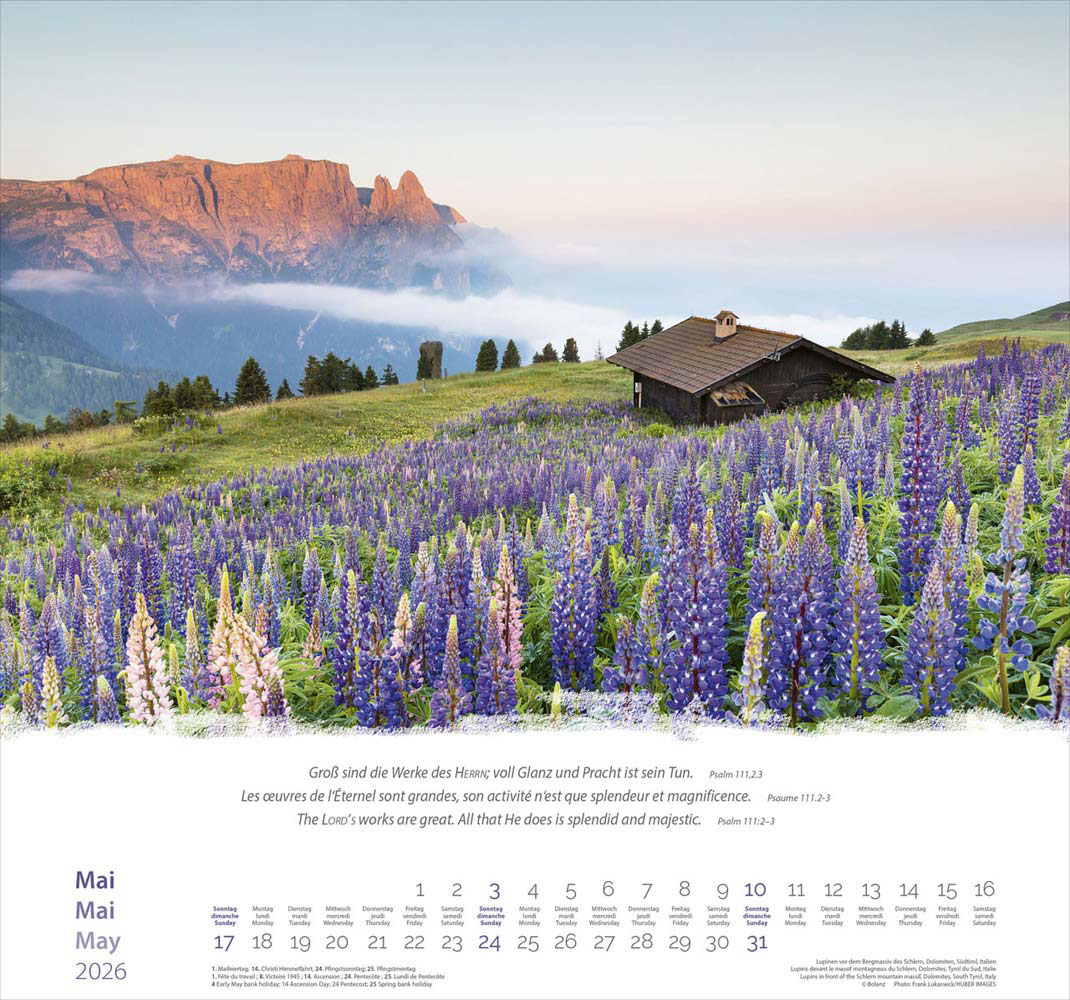 Berge 2026 - Wandkalender