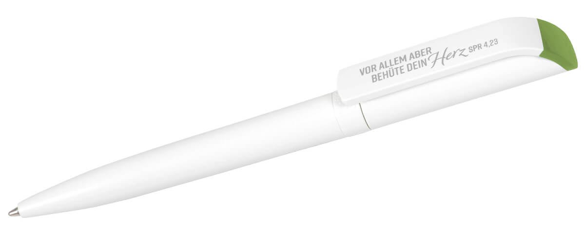 Kugelschreiber "Behüte dein Herz" - Grün