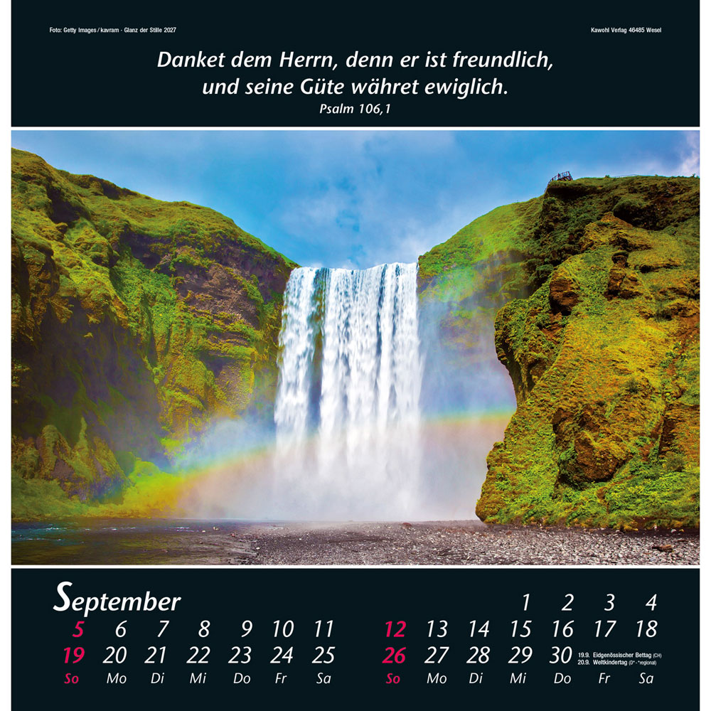 Glanz der Stille 2027 - Wandkalender