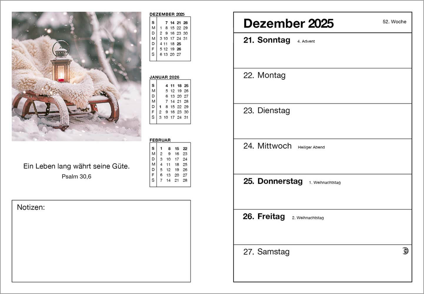 Farbfoto-Agenda 2026
