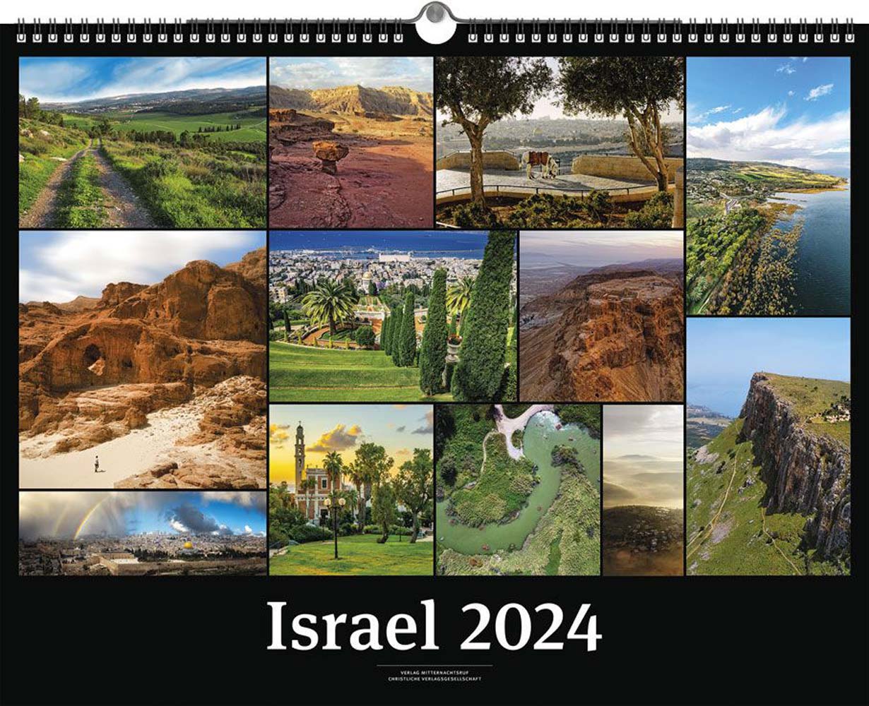 Israel 2024 - Wandkalender (Schwarz)