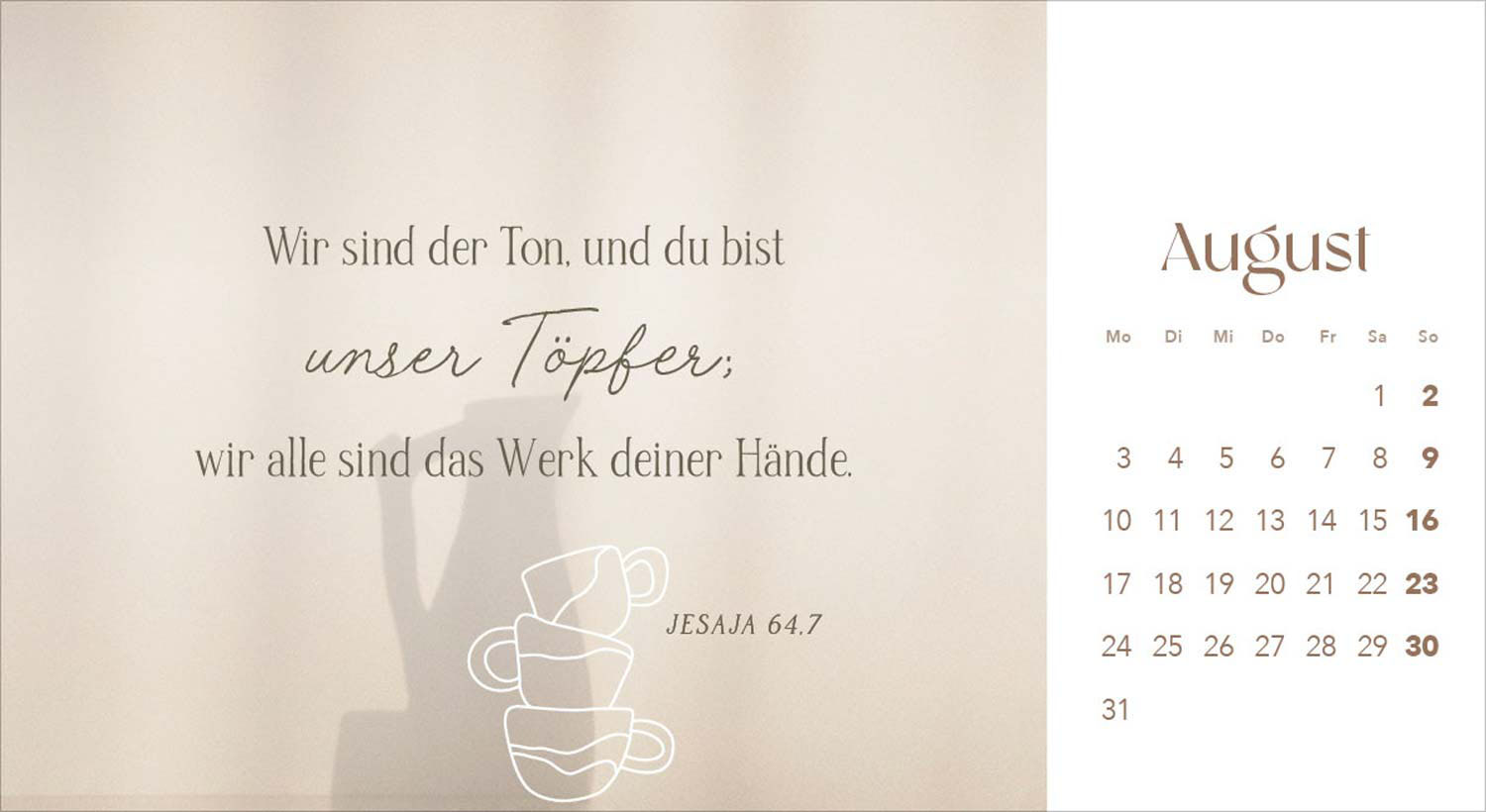 Leben in seiner Gegenwart 2026 - Postkartenkalender