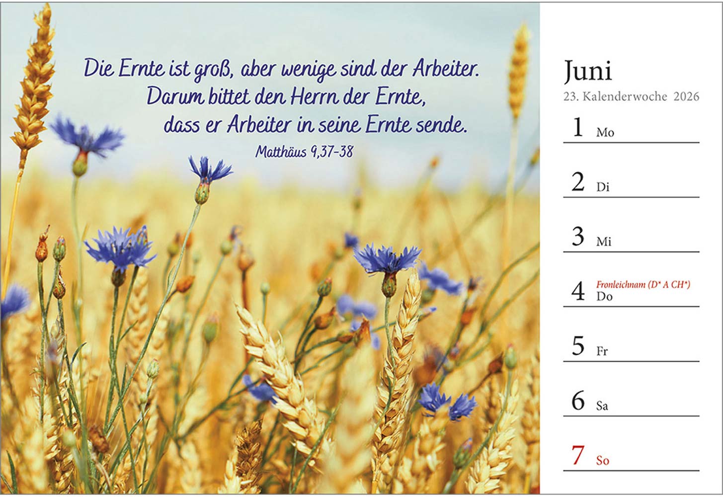 In deine Hand stell ich den Tag 2026