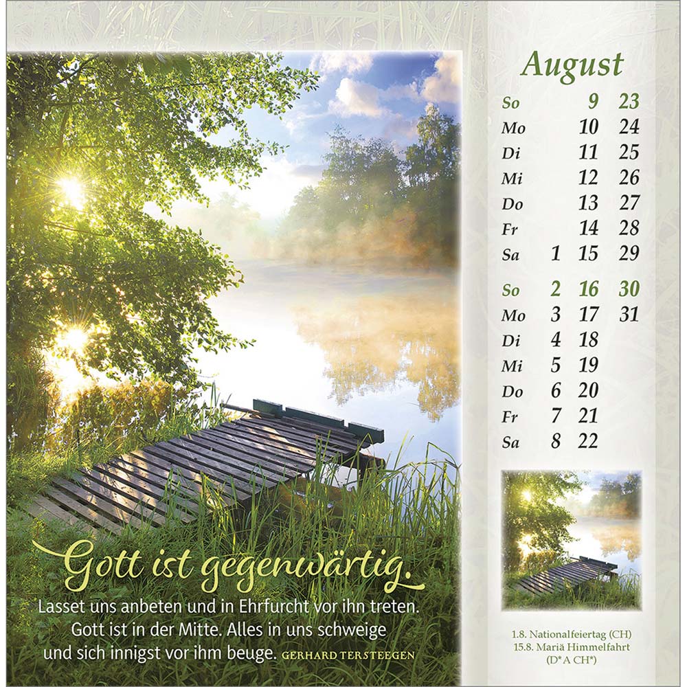 Licht vom unerschöpften Lichte 2026 - Postkartenkalender