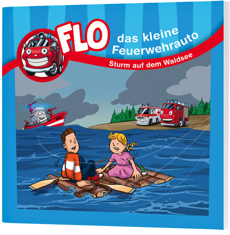 Flo, das kleine Feuerwehrauto - Mini-Buch "Sturm auf dem Waldsee"
