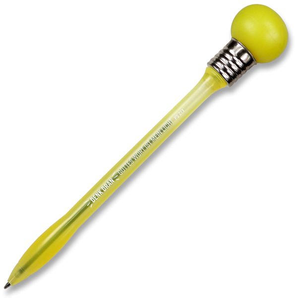 97971921150-Kuli-Blinker-neon-gelb Kugelschreiber "Melchior" - mit Leuchtball