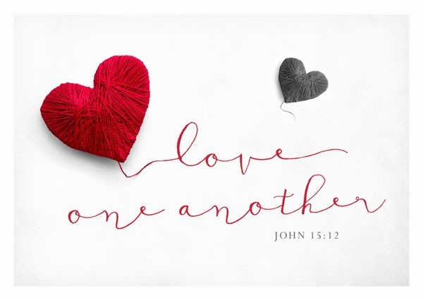 15-8007 Postkarte "Black & White - Love one another"